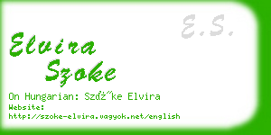 elvira szoke business card